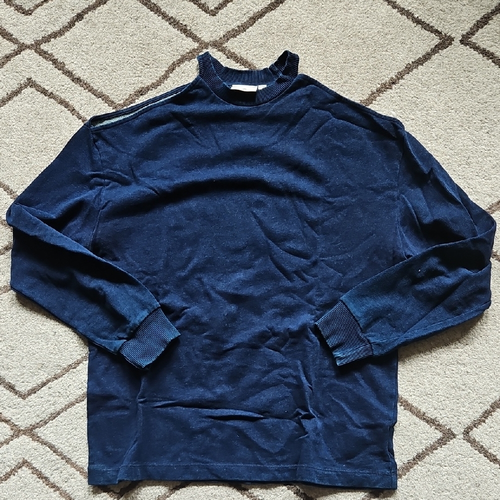 Ag Adriano Goldschmied Gizi Deep Navy Cold Shoulder Sweatshirt